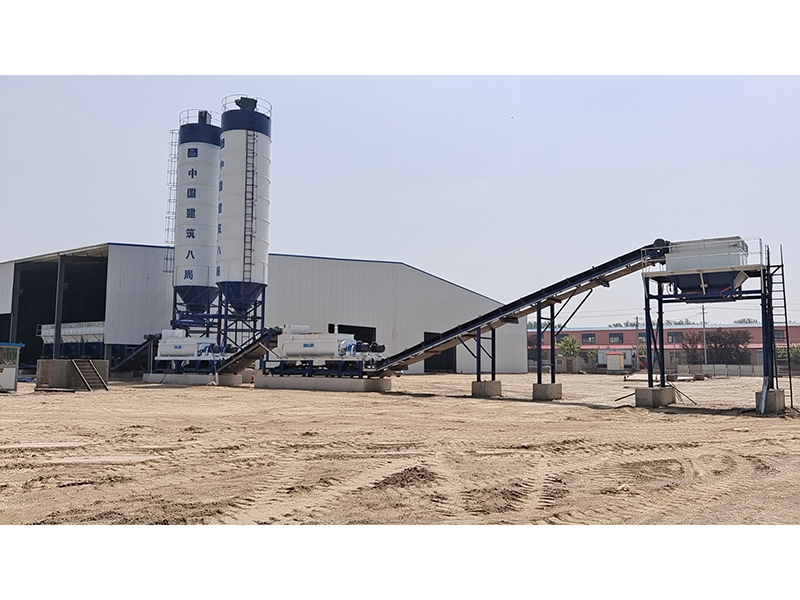 WDJ800型中間皮帶式二次攪拌水穩(wěn)拌合站