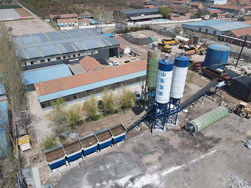 WDJ800型疊加式二次攪拌水穩(wěn)拌和站配立式水泥倉(cāng)