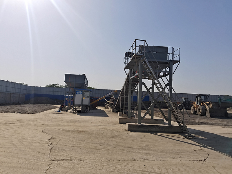 WDJ600型水穩(wěn)拌和站配臥式水泥倉(cāng)